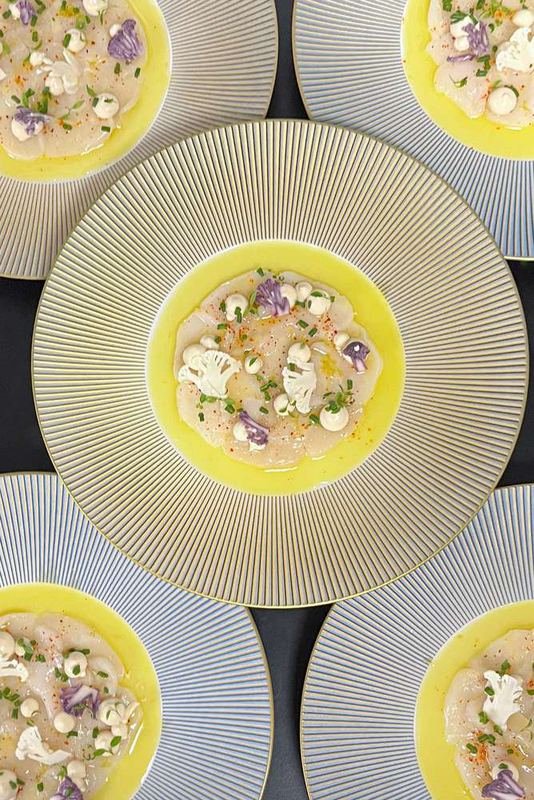 Carpaccio de Saint-Jacques, agrumes et yuzu