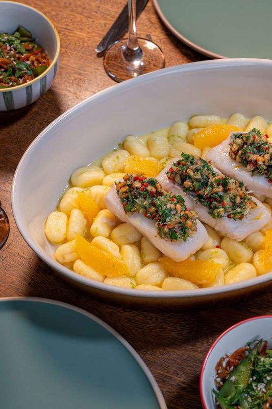 Gnocchis au citron, cabillaud nacre